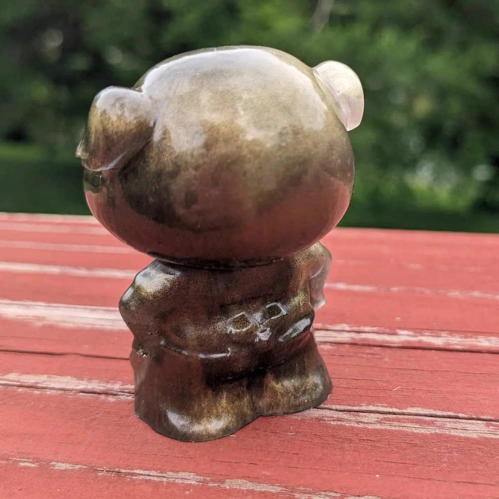 3 Little Pigs Resin Art Handmade Colorful Cute Pig Artisan Gift Piggy Easter - Picture 14 of 16